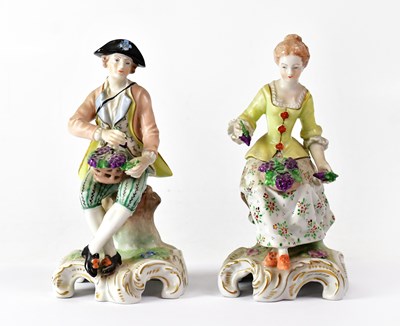 Lot 205 - DRESDEN; a pair of late 19th/early 20th...