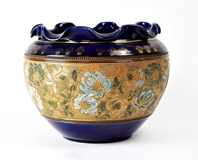 Lot 225 - ROYAL DOULTON; a Slaters Patent jardinière,...