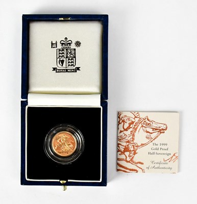 Lot 932 - An Elizabeth II proof half sovereign, 1999,...