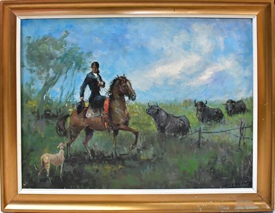 Lot 697 - JOSÉ PUENTE GONZÁLEZ (1928-2002); acrylic on...