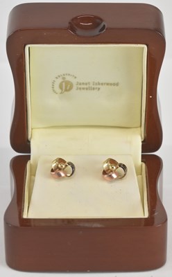 Lot 1267 - JANET ISHERWOOD; a pair of open ribbon knot...