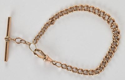 Lot 1582 - A 9ct rose gold bracelet made from a watch...