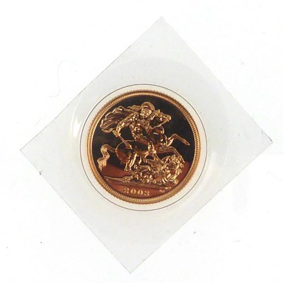 Lot 942 - An Elizabeth II 2003 sovereign, George &...