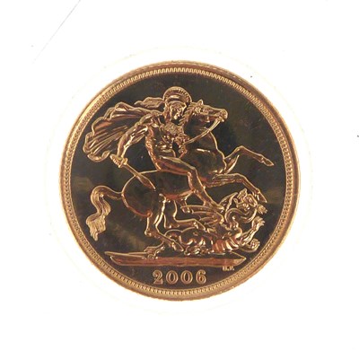 Lot 945 - An Elizabeth II 2006 sovereign, George &...