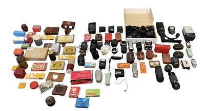 Lot 458 - A large group of camera equipment including...
