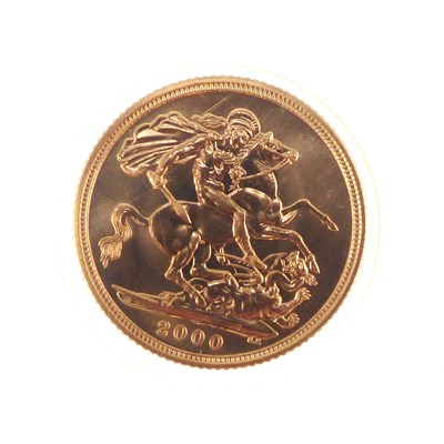 Lot 938 - An Elizabeth II 2000 sovereign, George &...