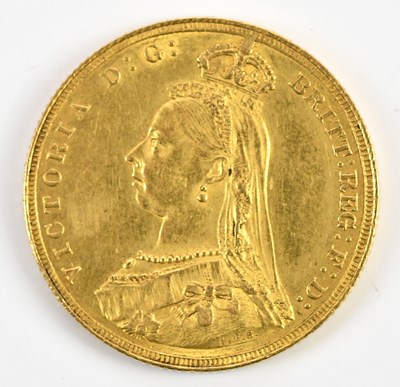 Lot 1500 - A Victorian full sovereign, 1887, Jubilee head.