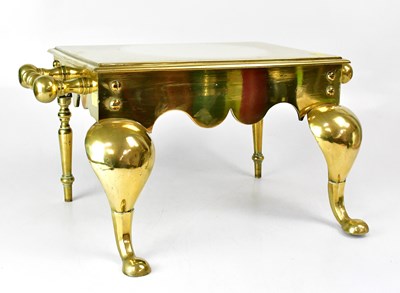 Lot 852 - A large 19th century heavy cast brass footman,...