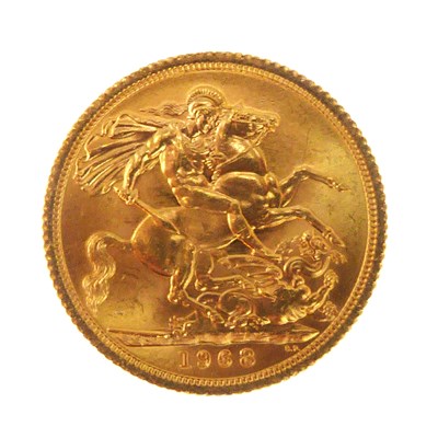 Lot 935 - An Elizabeth II 1968 sovereign, George &...