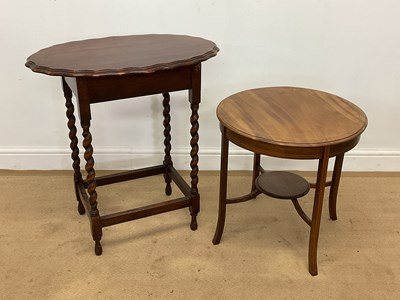 Lot 794 - Two occasional tables, larger height 73cm,...