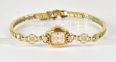 Lot 1157 - ACCURIST; a 9ct gold cocktail watch, the...