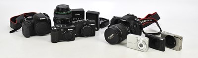 Lot 2491 - CANON; an EOS 70D camera with zoom lens, a...