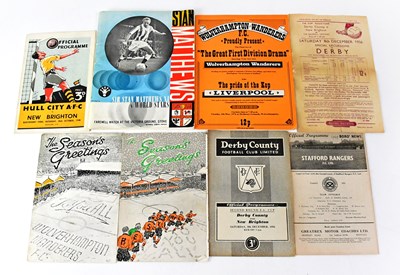 Lot 832 - Seven football programmes, comprising Sir Stan...
