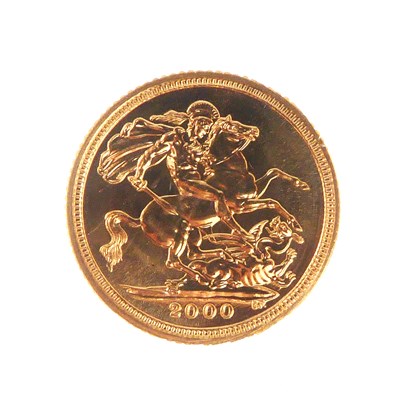 Lot 948 - An Elizabeth II 2000 half sovereign, George &...