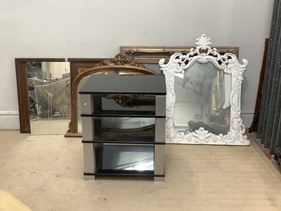 Lot 2035 - A collection of decorative mirrors including a...