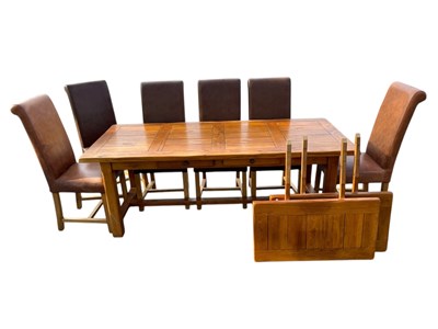 Lot 2081 - A reproduction hardwood extending refectory...