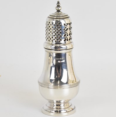 Lot 909 - An Elizabeth II hallmarked silver sugar sifter,...