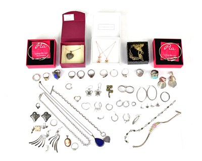 Lot 1119 - A quantity of 925 silver jewellery, to include...