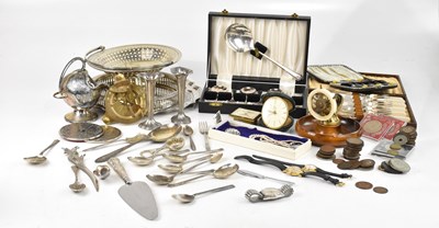 Lot 1018 - A small collection of assorted silver plate...