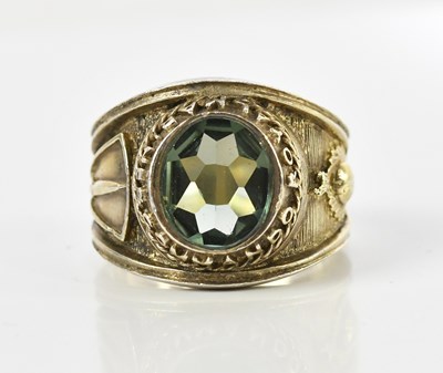 Lot 136 - A Royal Marines Commando large silver ring,...
