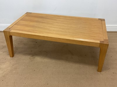 Lot 735 - A modern oak rectangular coffee table, height...