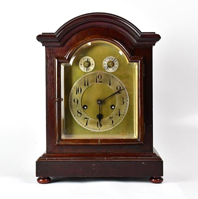 Lot 152 - A Georgian-style mahogany cased mantel clock,...