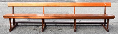 Lot 97 - A late 19th/early 20th century mahogany church...