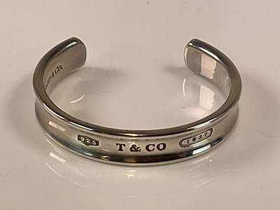 Lot 592 - TIFFANY & CO; an '1837' sterling silver cuff...