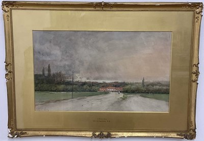 Lot 304 - SIR ALFRED EAST (1844-1913); watercolour, 'A...