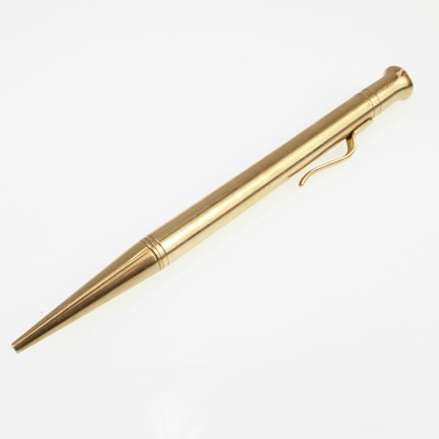 Lot 1205 - A vintage 9ct gold propelling pencil, E Baker...