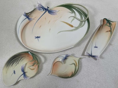 Lot 212 - FRANZ PORCELAIN; a large tray, 35 x 29cm, a...