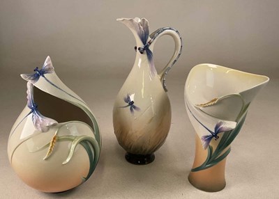 Lot 213 - FRANZ PORCELAIN; three vases, numbers 01217,...