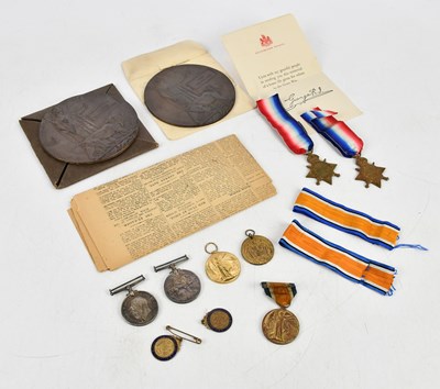 Lot 2450 - A WWI medal trio comprising British War Medal,...