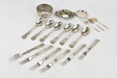 Lot 1112 - WILLIAM CROUCH & SON; six Victorian hallmarked...