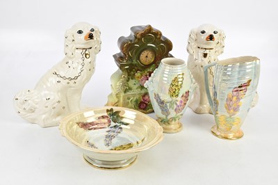 Lot 1632 - A pair of Victorian style Staffordshire...