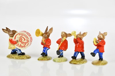 Lot 1534 - ROYAL DOULTON; a five piece Bunnykins Oompah...