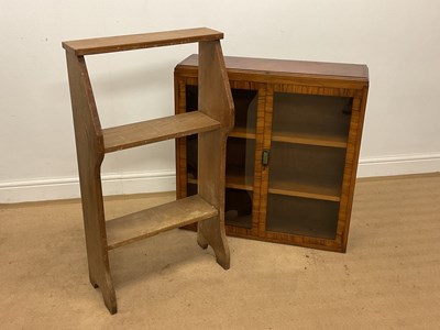 Lot 784 - An Art Deco glazed bookcase, height 77cm,...