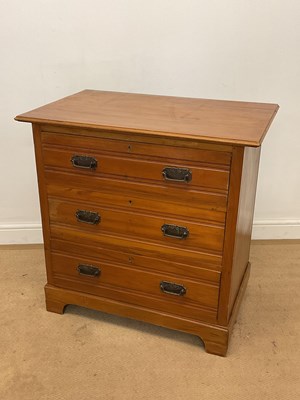 Lot 782 - A pine chest of three drawers, height 83cm,...
