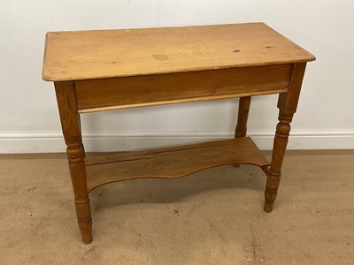 Lot 730 - A pine washstand, height 72cm, width 88cm,...