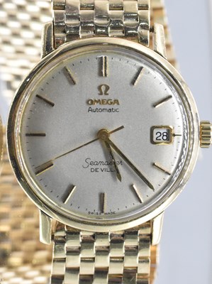 Lot 608 - OMEGA; a gentleman's 9ct gold automatic...