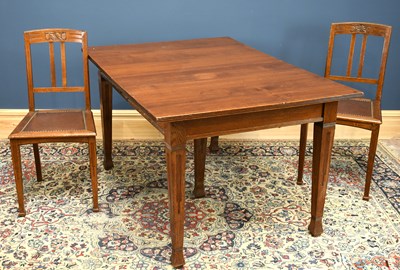 Lot 2754 - A set of six Edwardian carved oak dining...