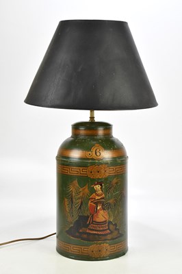 Lot 2424 - A Victorian style reproduction green painted...