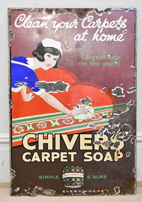 Lot 2277 - CHIVERS CARPET SOAP; an original advertising...