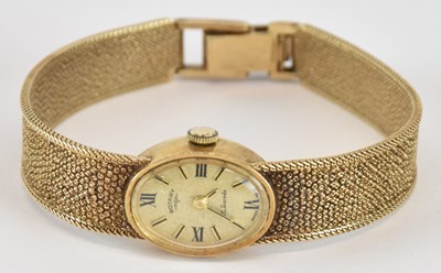 Lot 1776 - ROTARY; a lady's 9ct gold wristwatch, the oval...