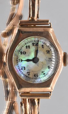 Lot 627 - A 9ct yellow gold lady's vintage wristwatch,...