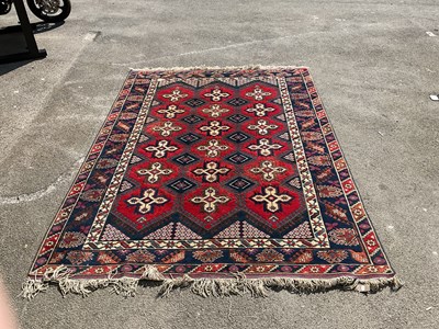 Lot 2519 - A blue ground Eastern style rug, with...