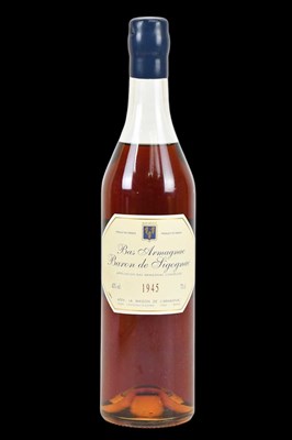 Lot 402 - ARMAGNAC; a single bottle of 1945 Bas Armagnac...