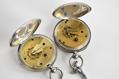 Lot 542 - Two gold plated crown wind full hunter pocket...