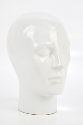 Lot 1633 - A vintage white ceramic display head, height...