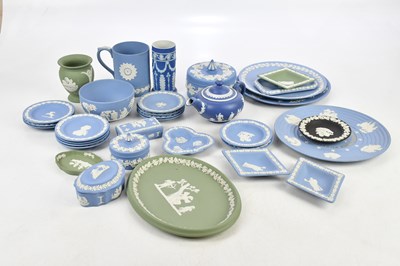 Lot 1602 - WEDGWOOD; a collection of jasperware including...